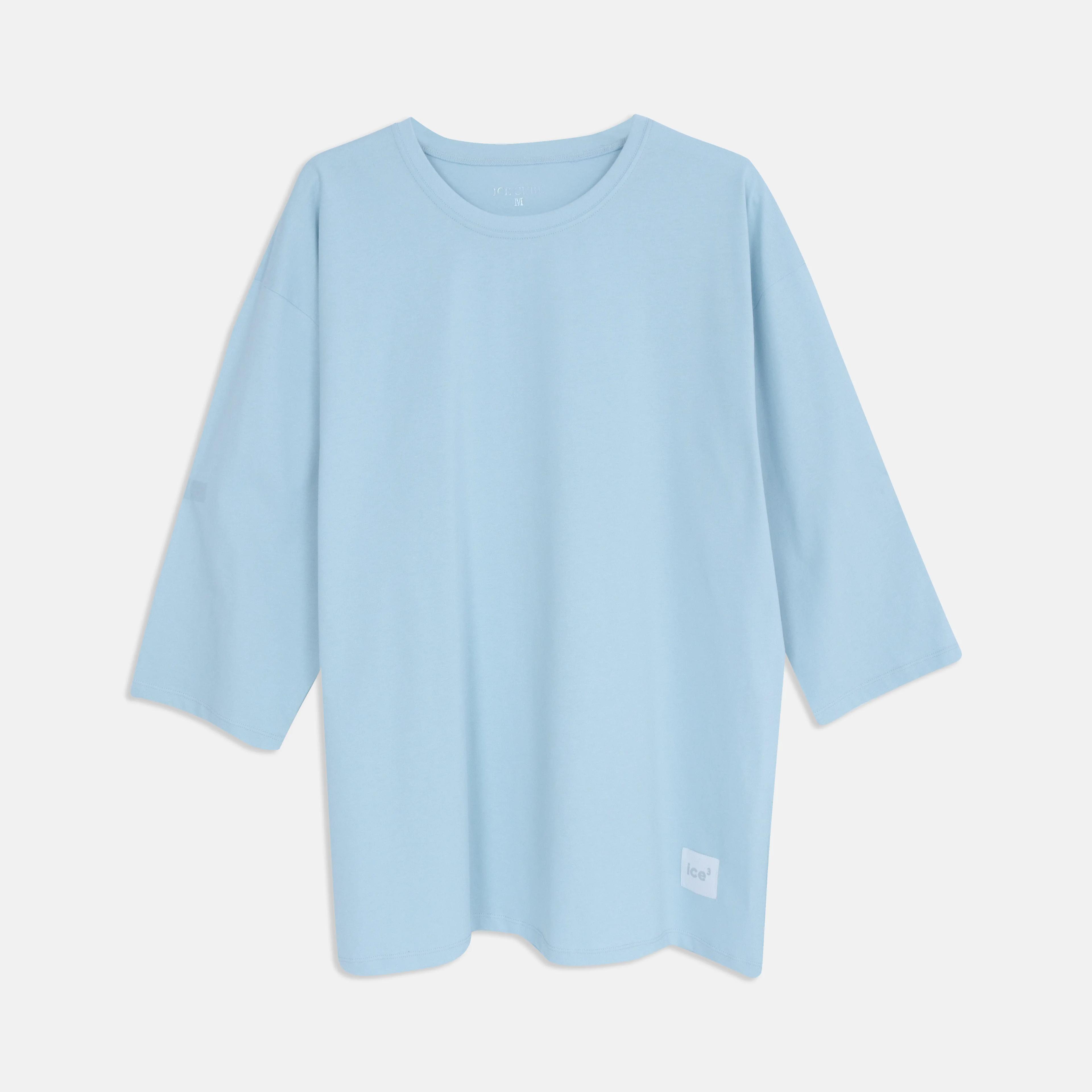 Women's Solid Color Crewneck Tee 3/4 Sleeves Thumbnail 8