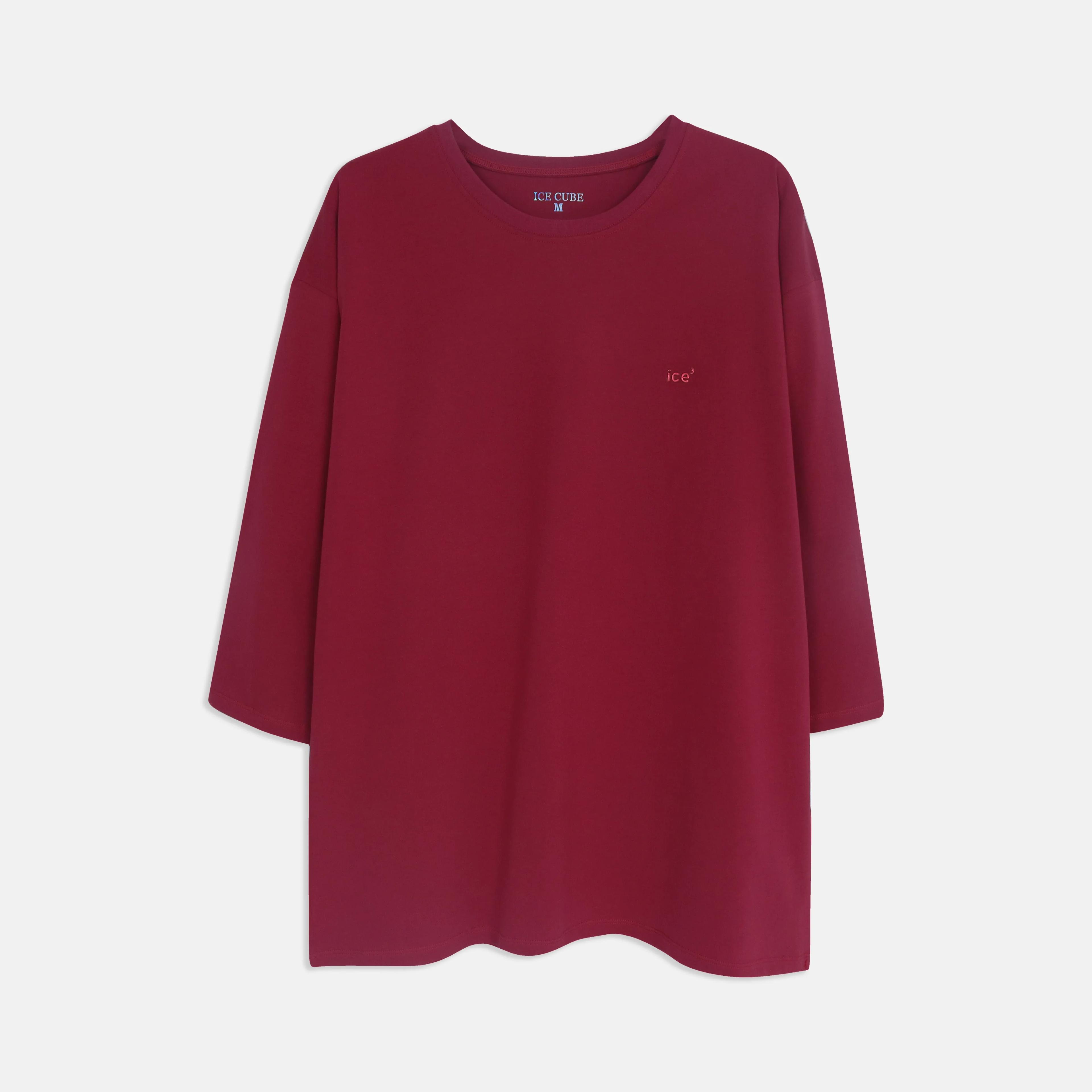 Women's Solid Color Crewneck Tee 3/4 Sleeves Thumbnail 9