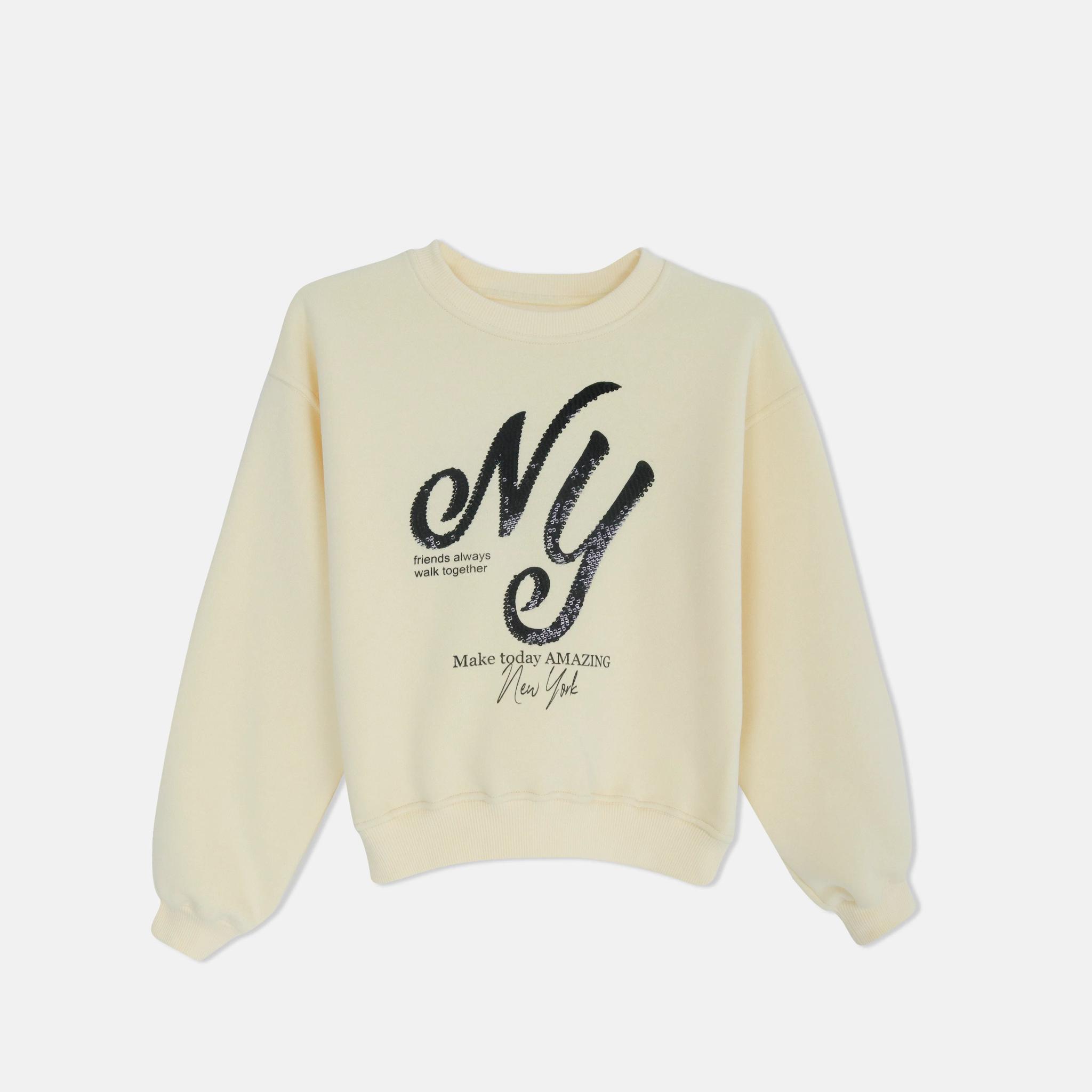 سويت شيرت بطبعة جرافيكية للبنات product image