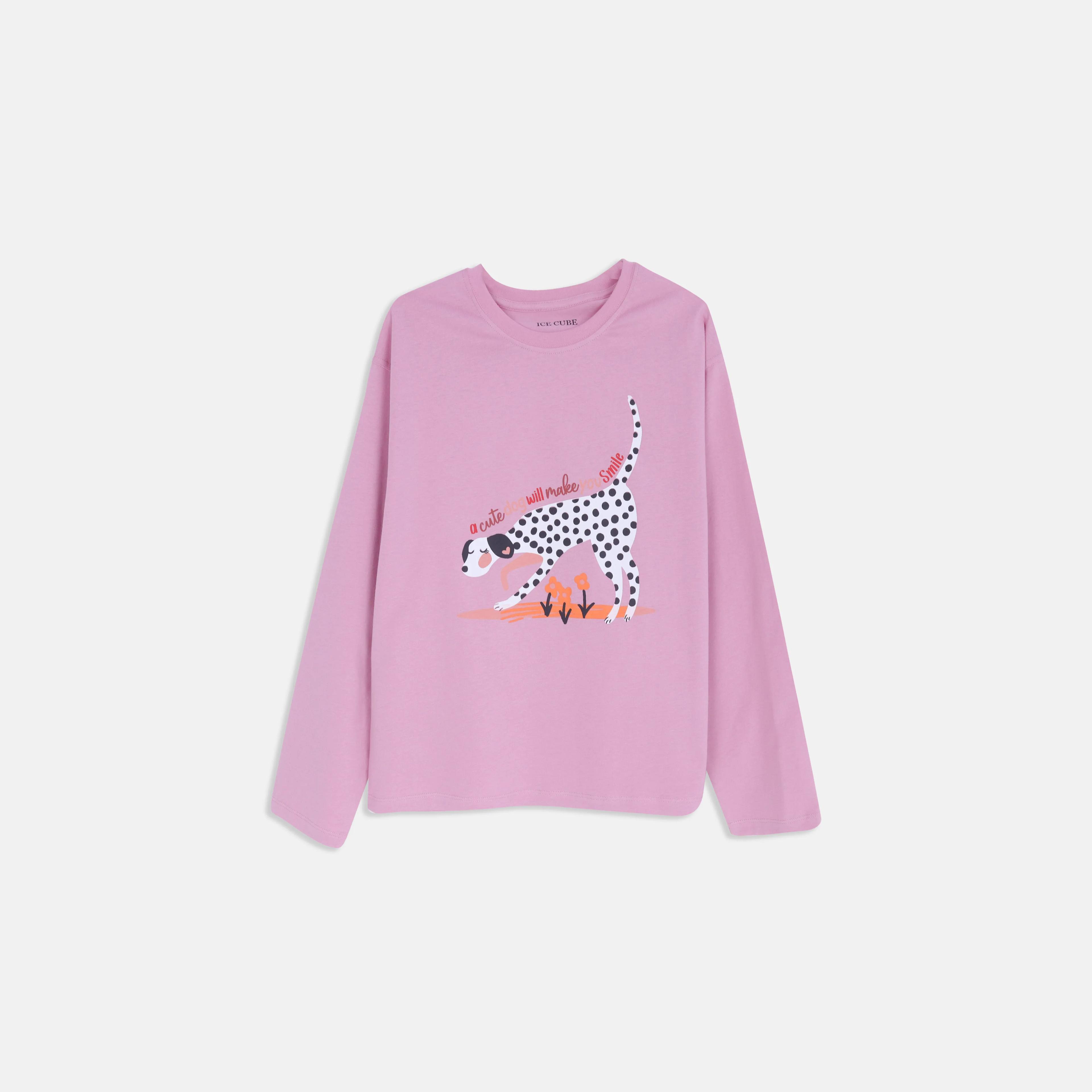 تي شيرت جيرسي قطني كاجوال للبنات Thumbnail 2