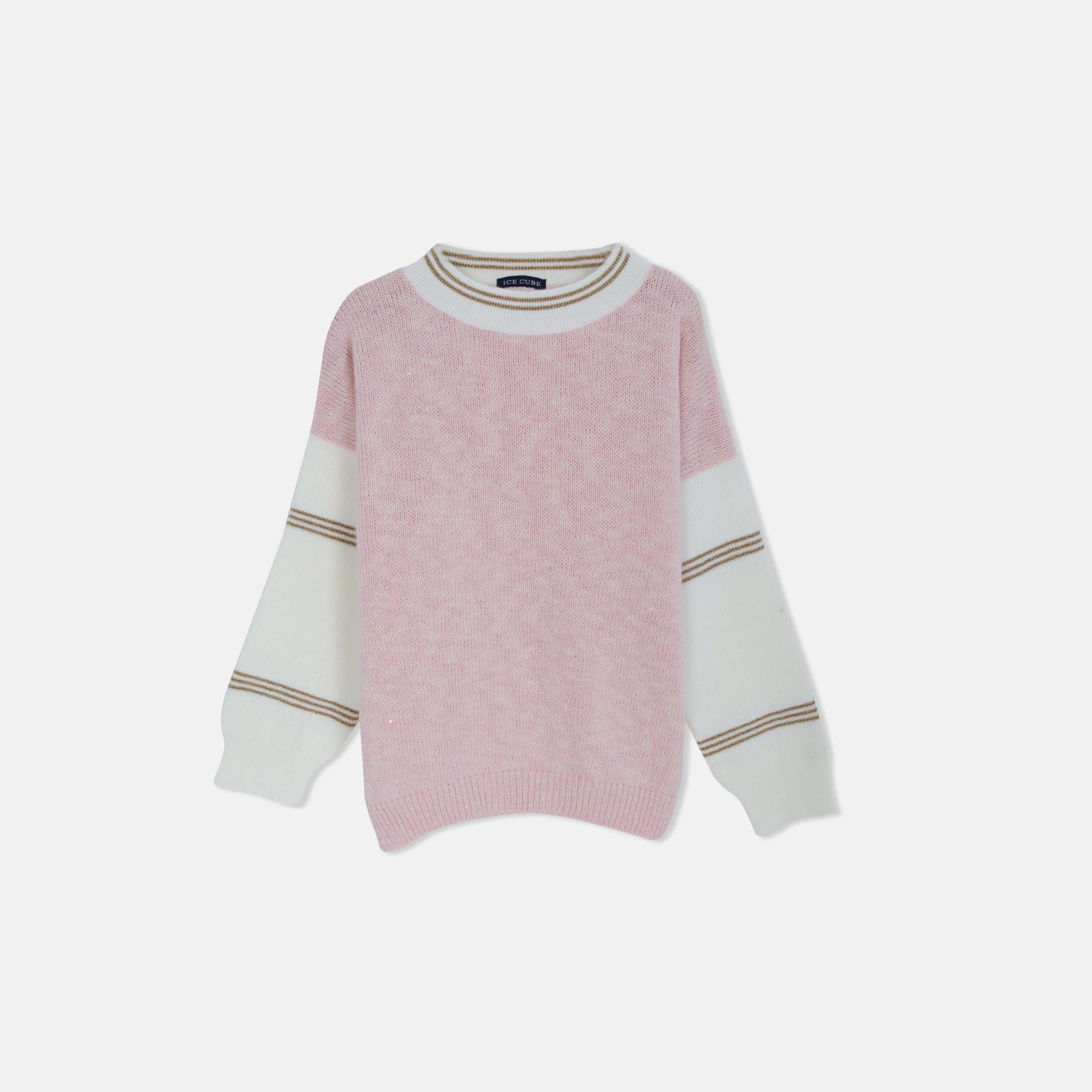 سترة قطنية مخططة بأكمام للبنات media preview 3