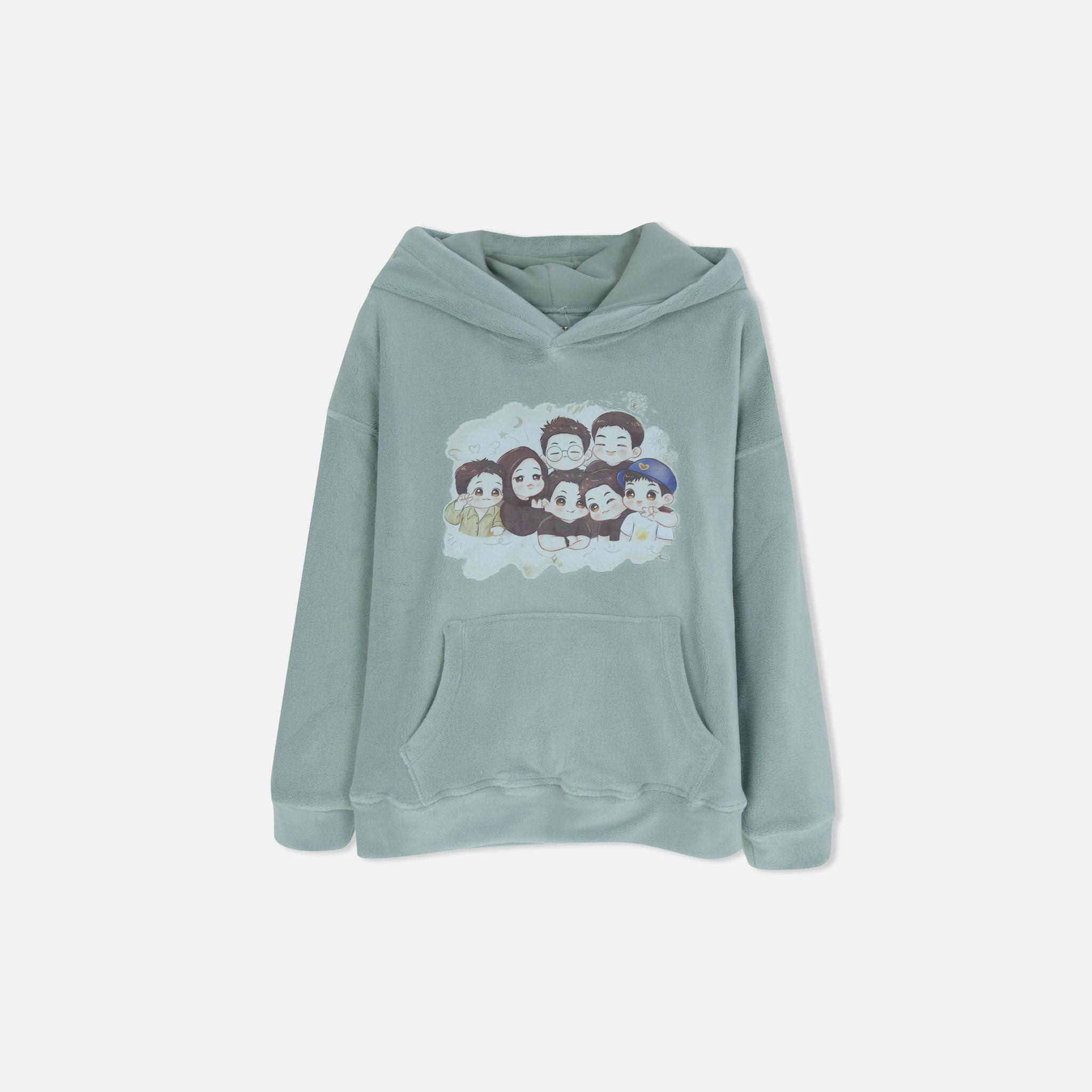 سويت شيرت للأطفال من الصوف التقني المطاطي برسومات product image