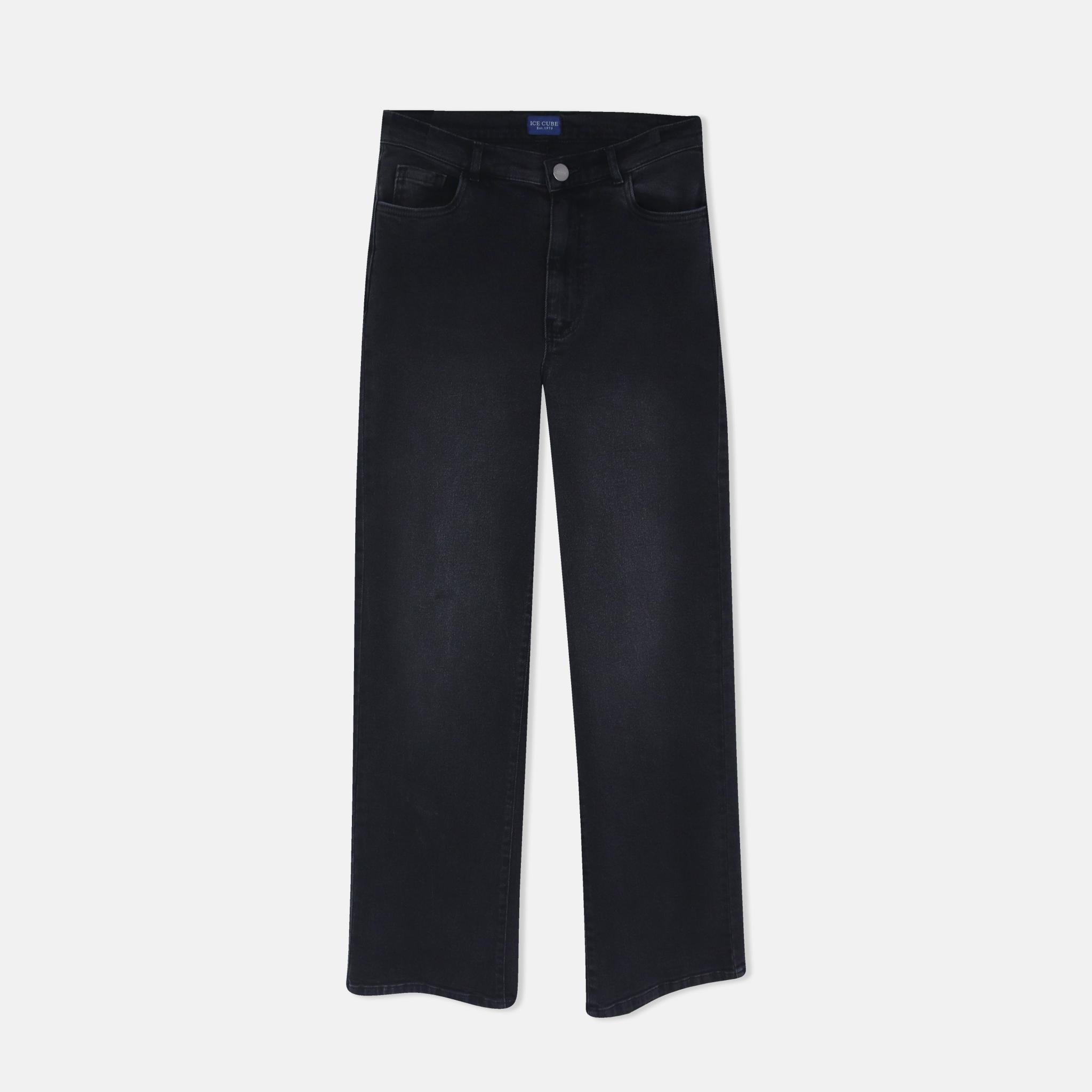 بنطلون جينز نسائي بخصر عالٍ وقصة مستقيمة product image