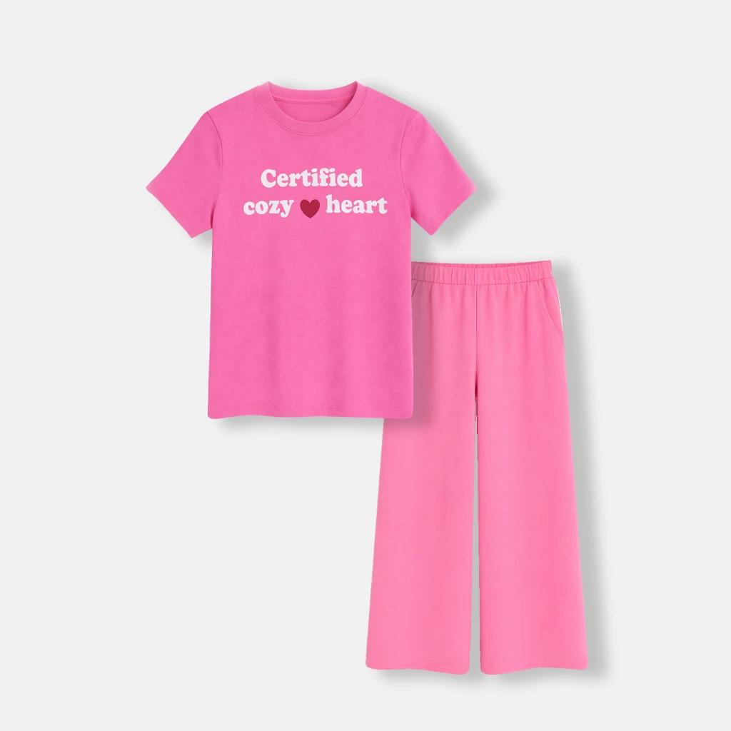 طقم تيشيرت وبنطال رياضي للبنات product image