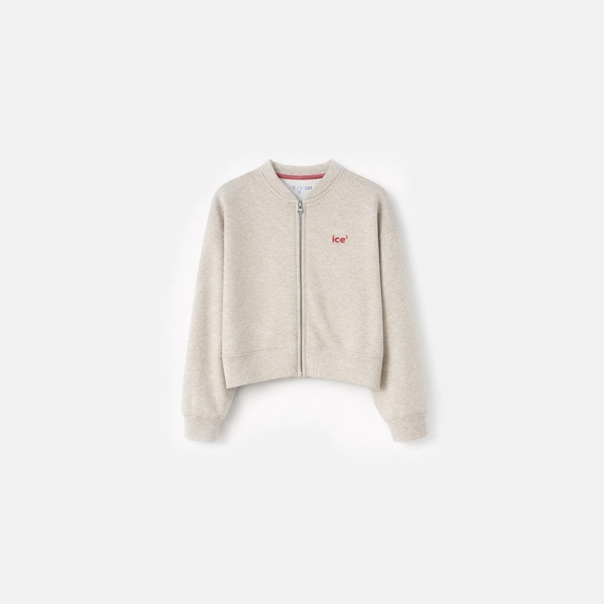 جاكيت بومبر محبوك بسحاب كامل للبنات product image