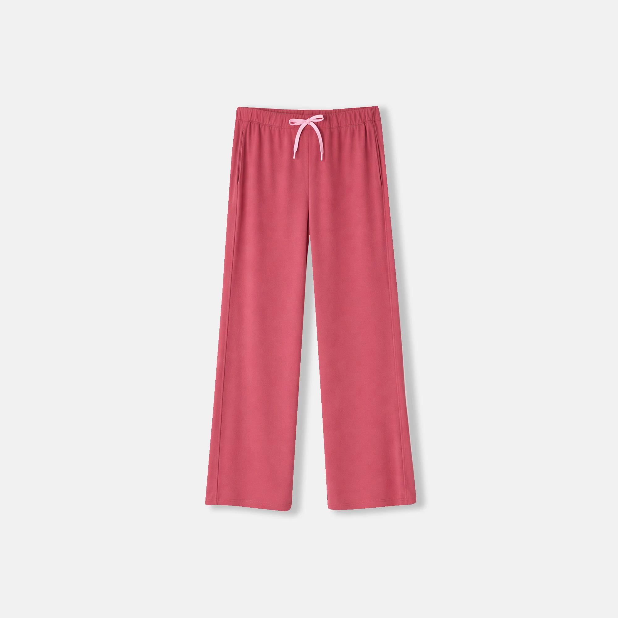 High-waisted wide-leg athletic trousers with drawstring product image
