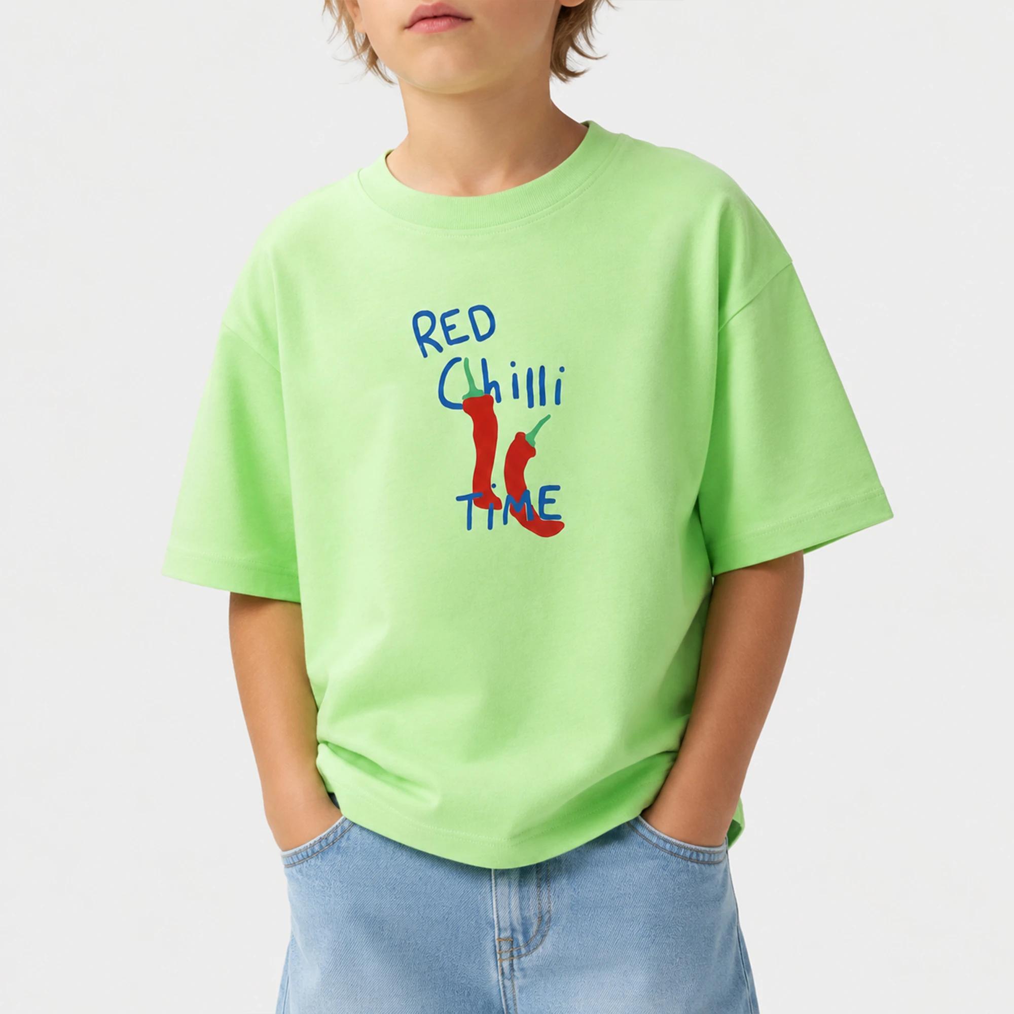 Printed cotton short-sleeved t-shirt for boys product image