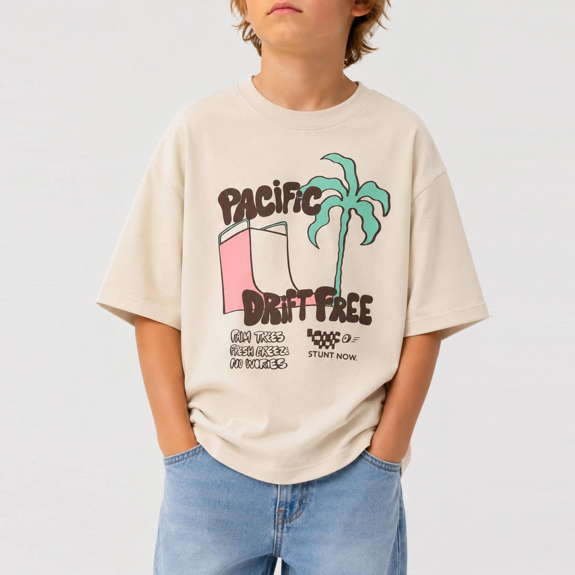 Printed cotton short-sleeved t-shirt for boys product image