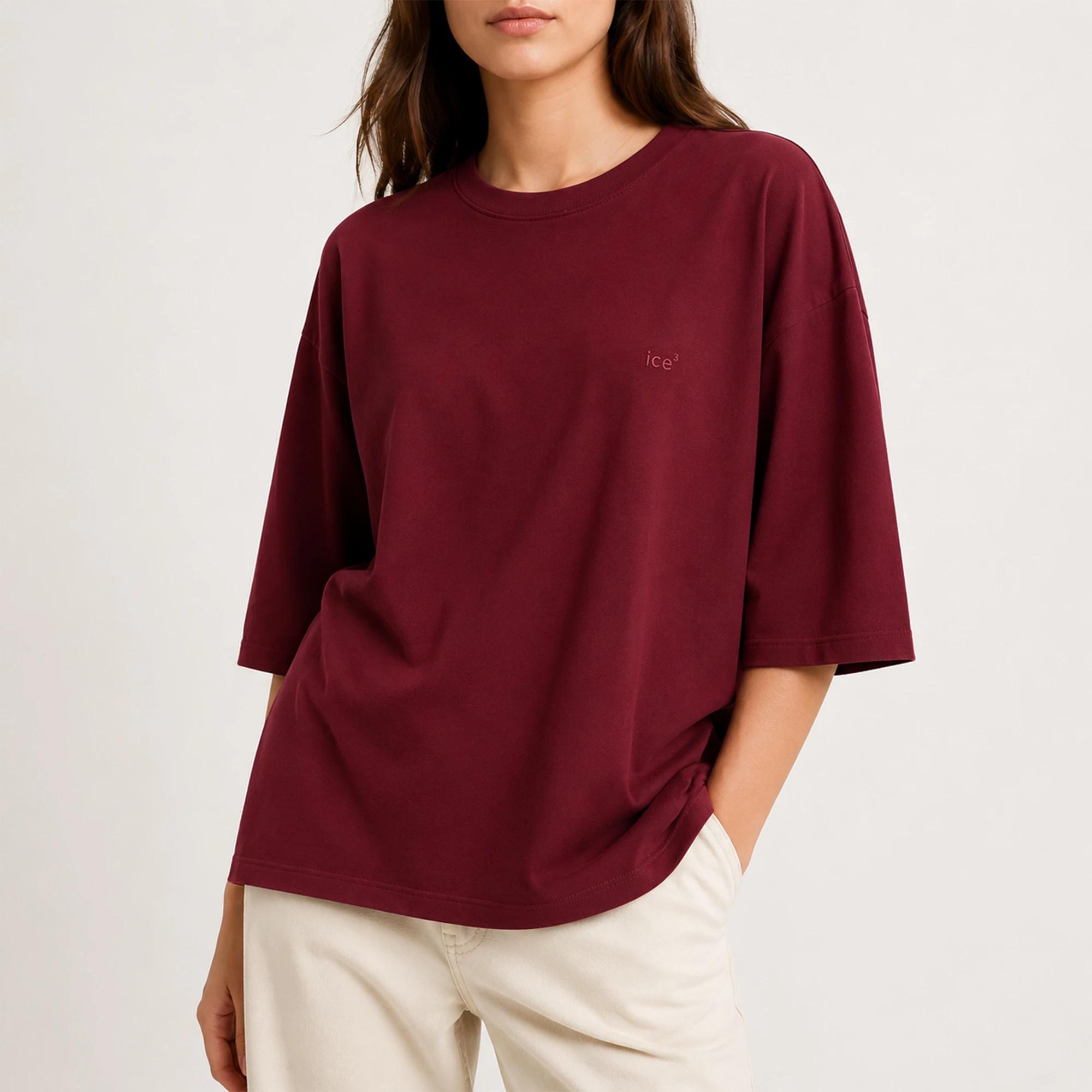 Women's Solid Color Crewneck Tee 3/4 Sleeves product image