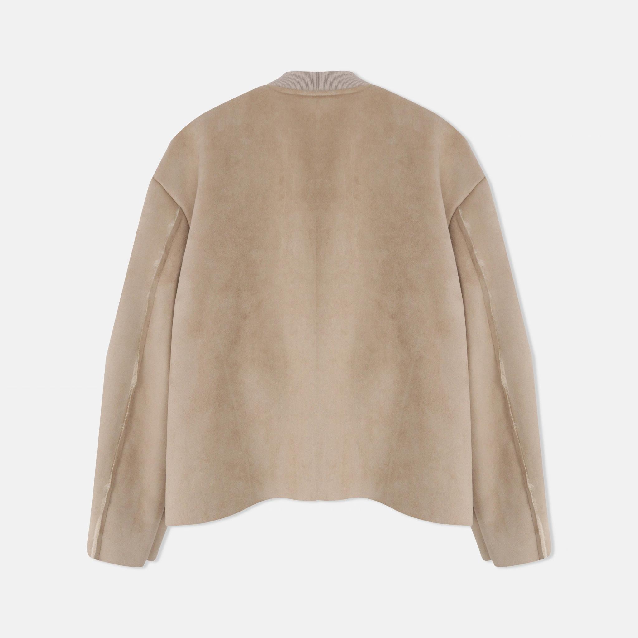 Women's Faux Suede Bomber Jacket media preview 3
