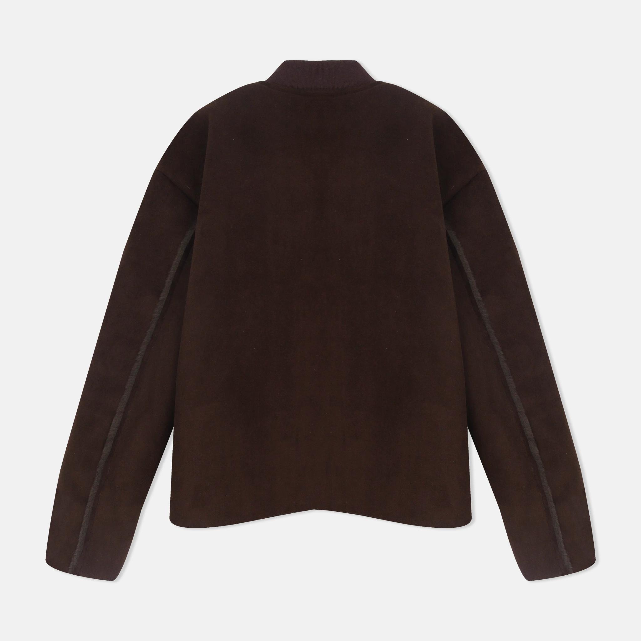 سترة بومبر نسائية من الجلد الصناعي media preview 3