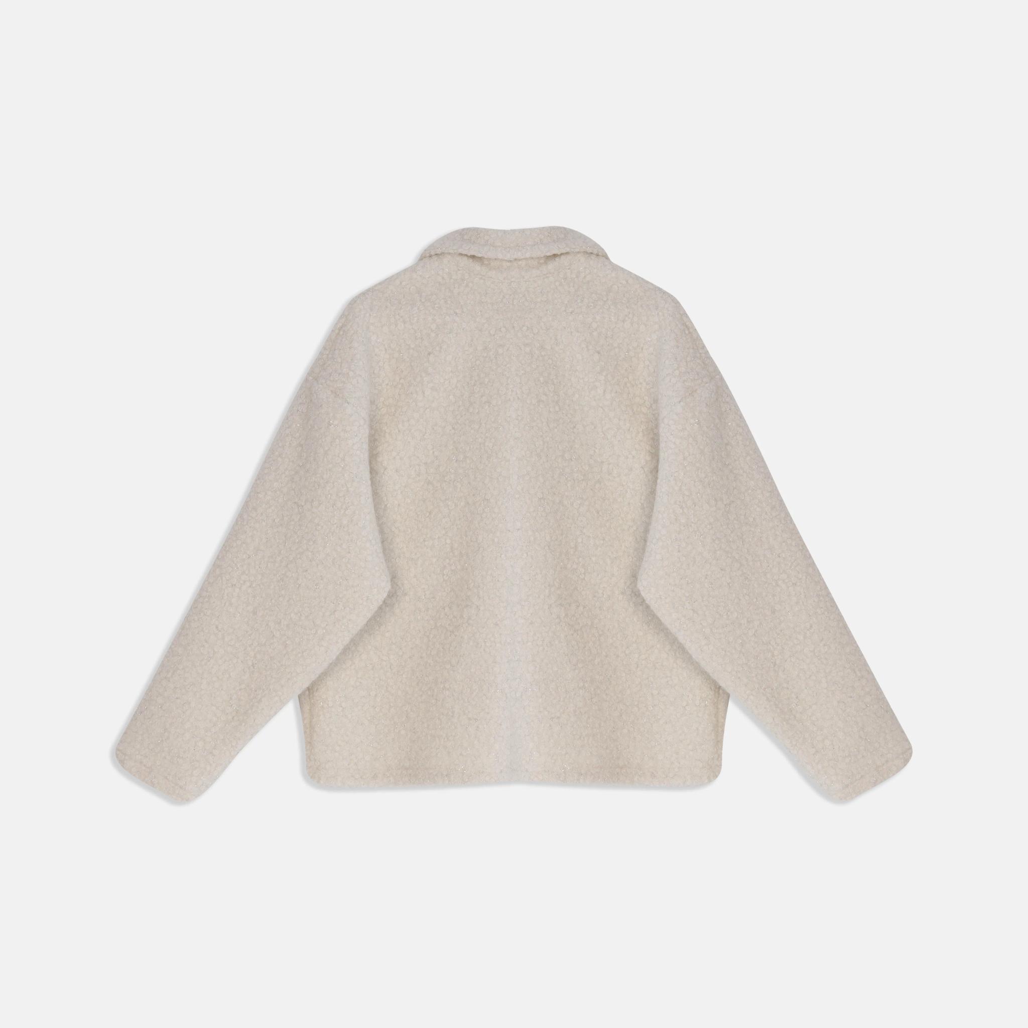 Bouclé Button-Up Jacket for Women media preview 3