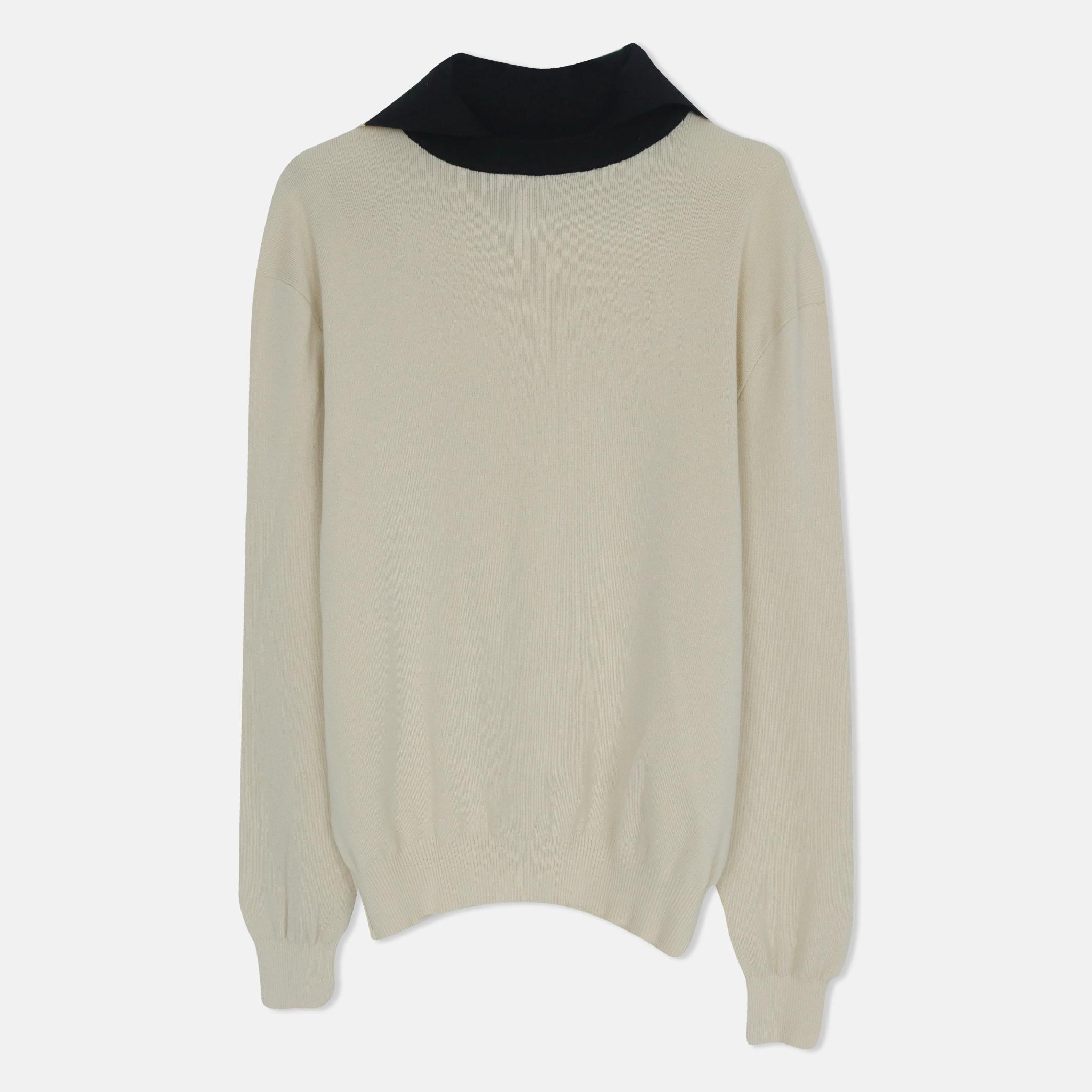 High-Neck Contrasting Collar Sweater alternative product image