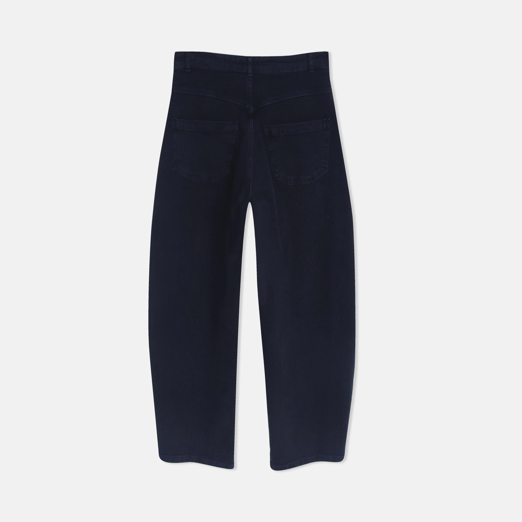 Women's Dark Wash Tapered Jeans media preview 3