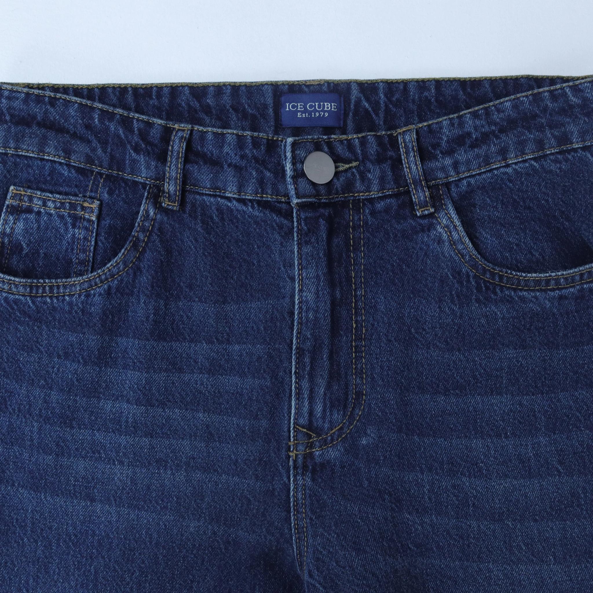 Classic Blue Denim Men's Jeans - All Cotton media preview 2