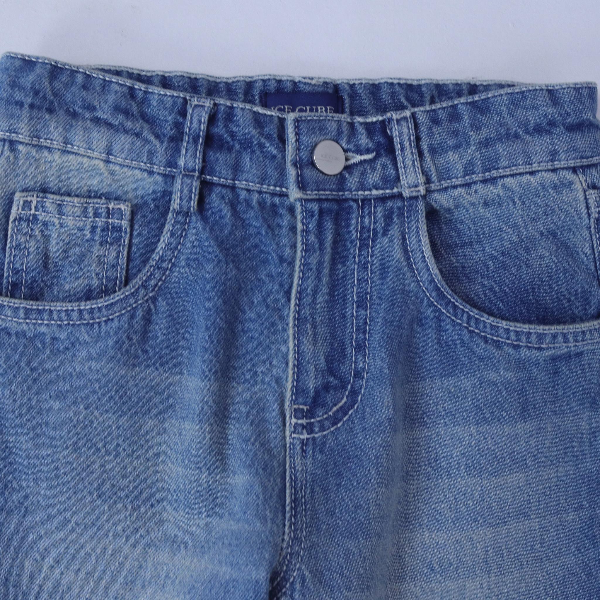 Girls' High-Waisted Wide-Leg Jeans media preview 2