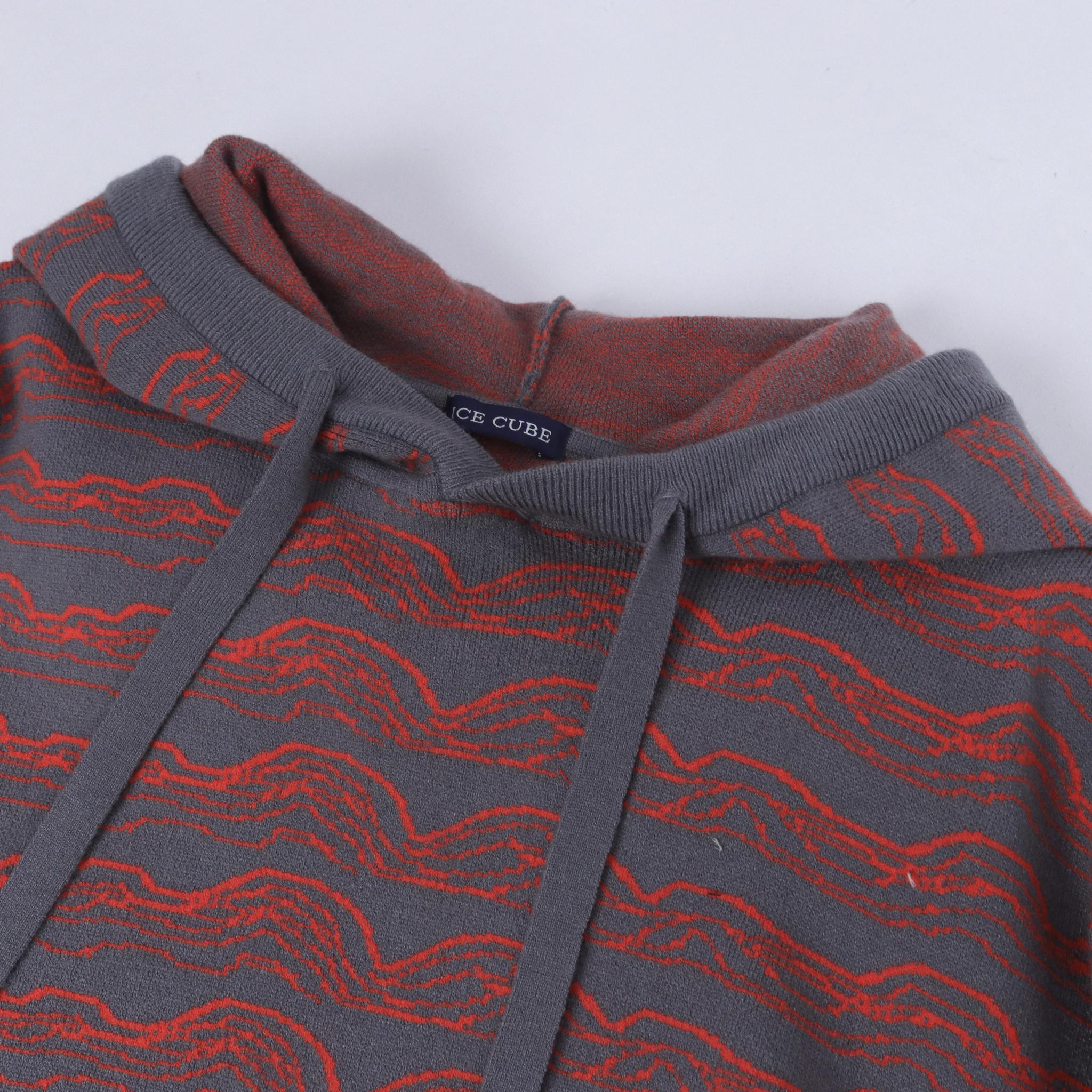 Women's Wavy Stripe Knit Hoodie media preview 2