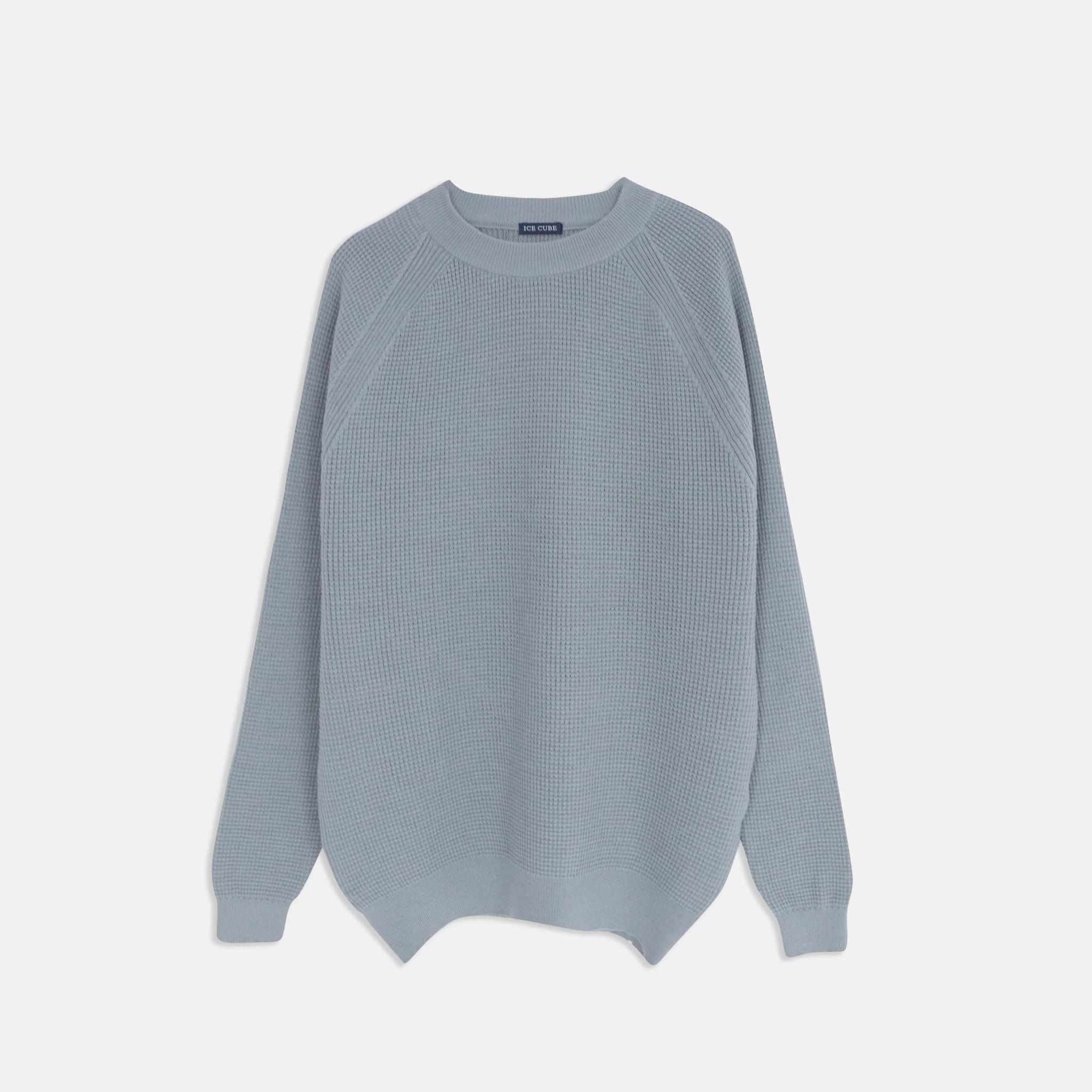 Men's Waffle Knit Crewneck Sweater alternative product image