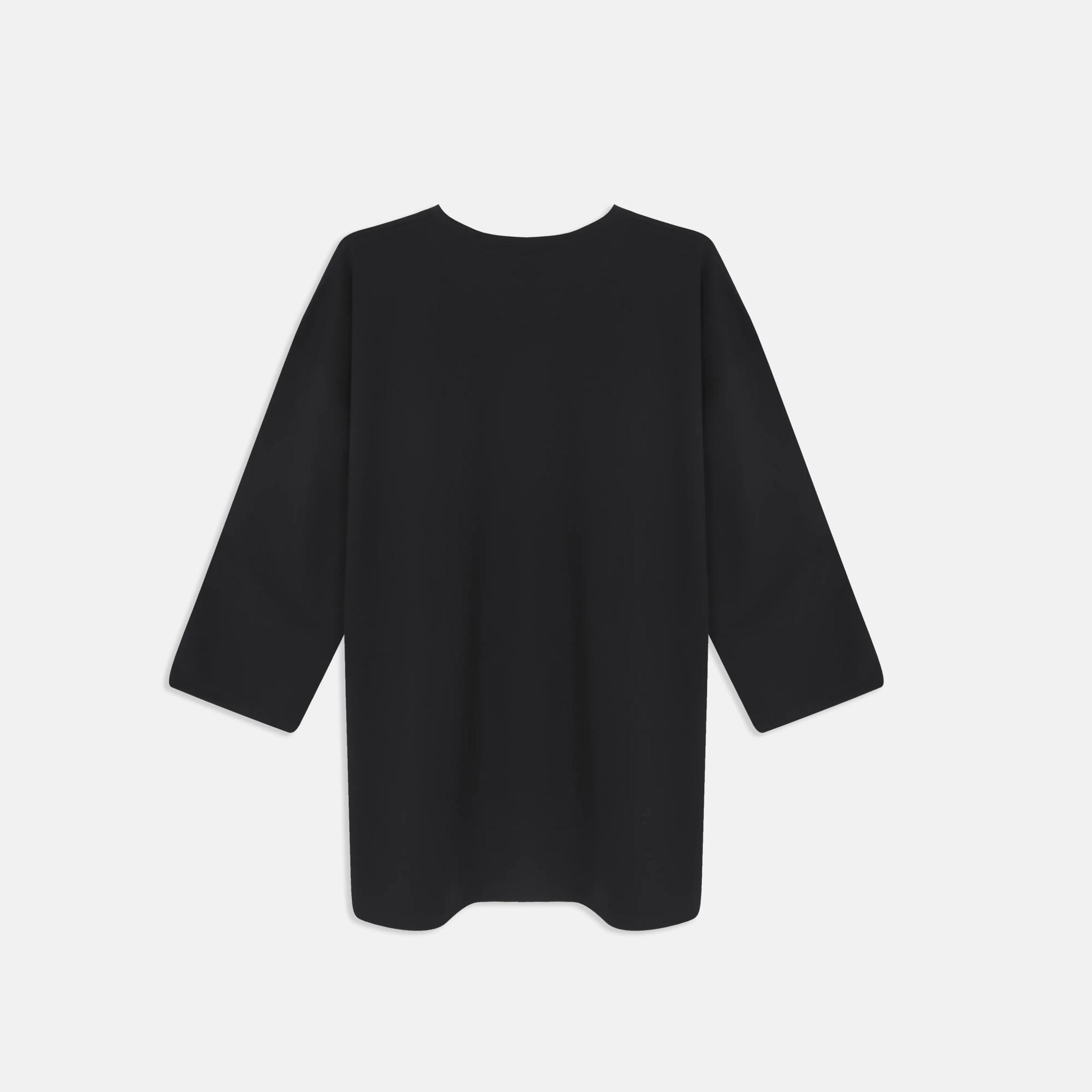 بلوزة نسائية بأكمام 3/4 ورقبة دائرية media preview 3