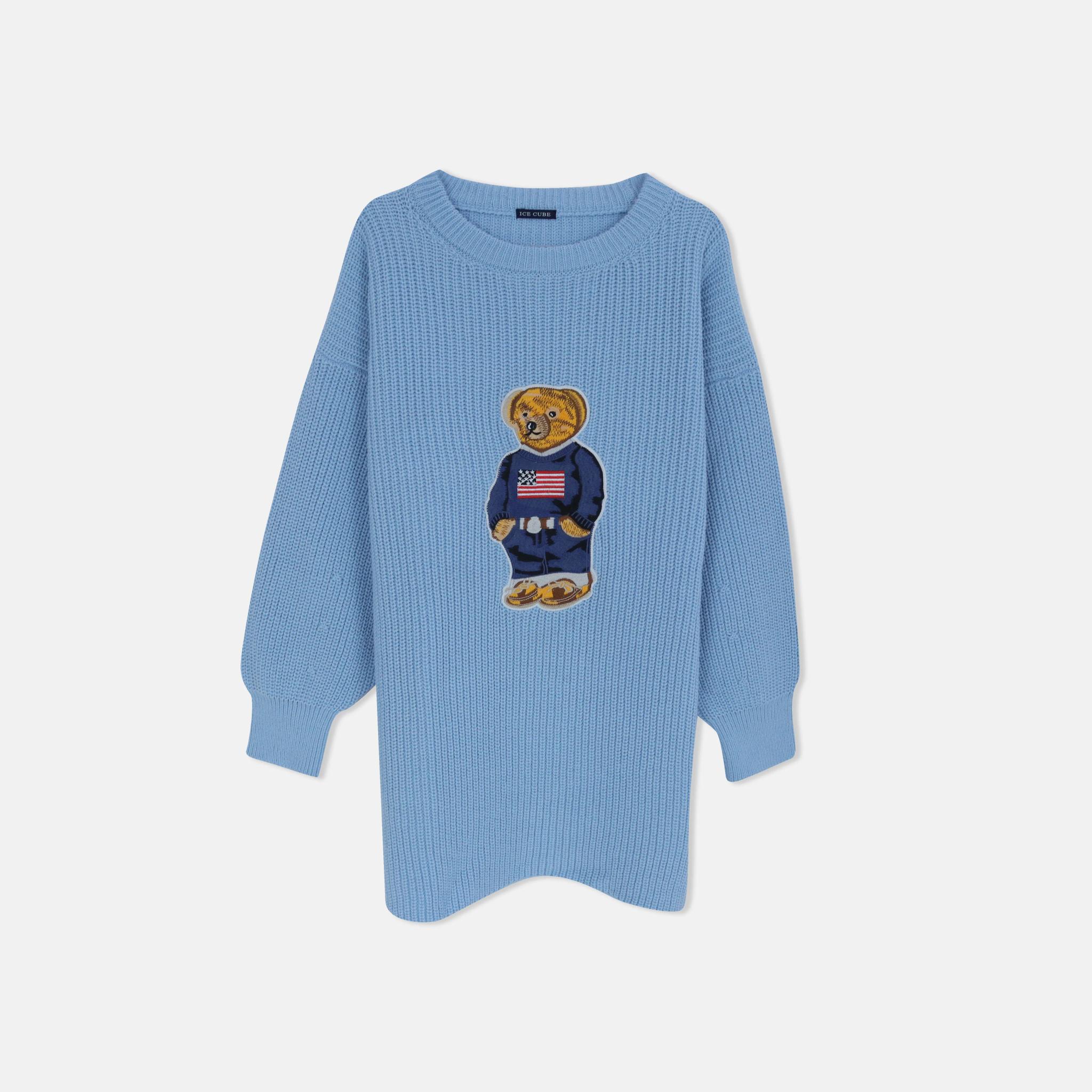 Oversized Bear Graphic Knit Pullover alternative product image
