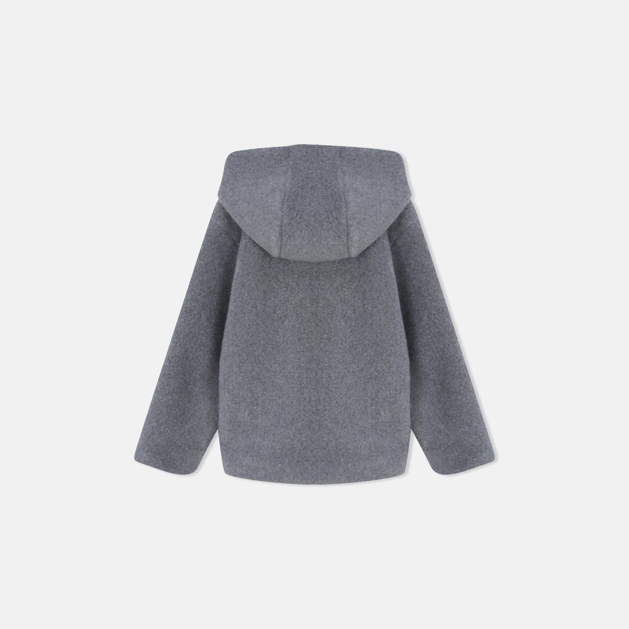 معطف بغطاء رأس وسحاب كامل للأطفال media preview 3