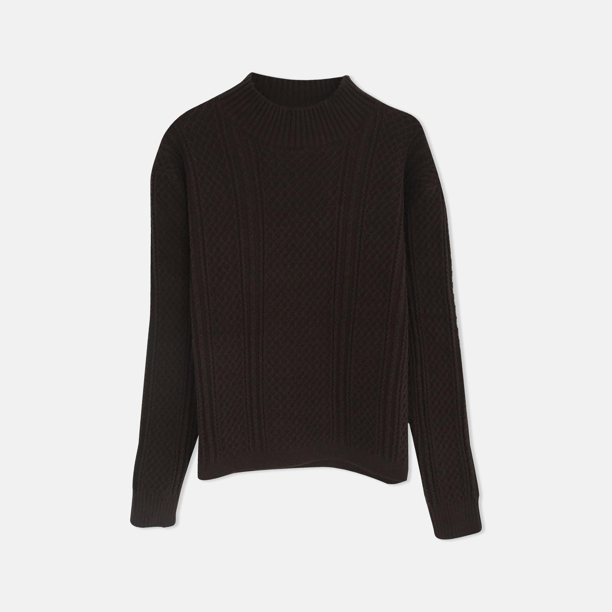 Women’s Cable-Knit Mock Neck Sweater alternative product image