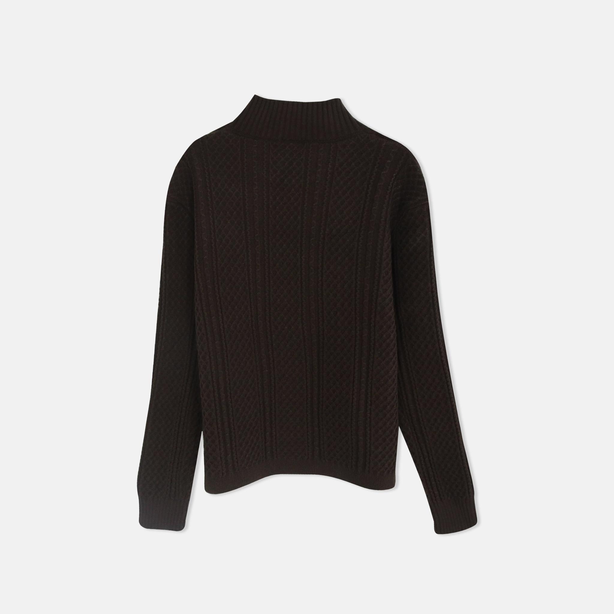 سترة نسائية محبوكة برقبة دائرية media preview 3