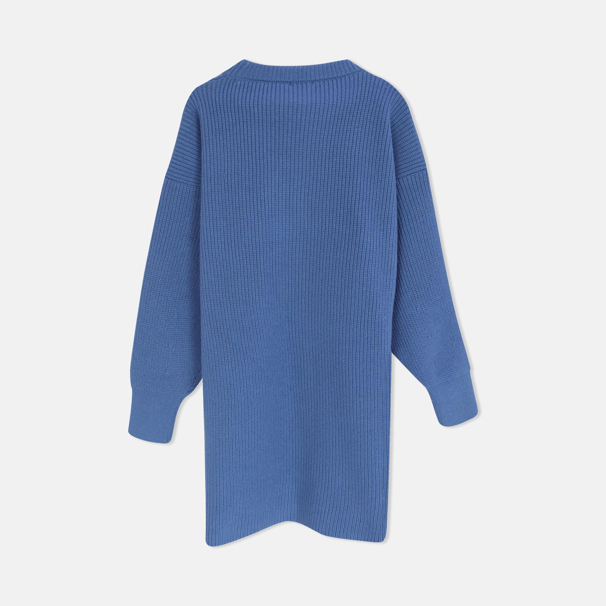 سترة نسائية طويلة محبوكة بطبعة دب media preview 4