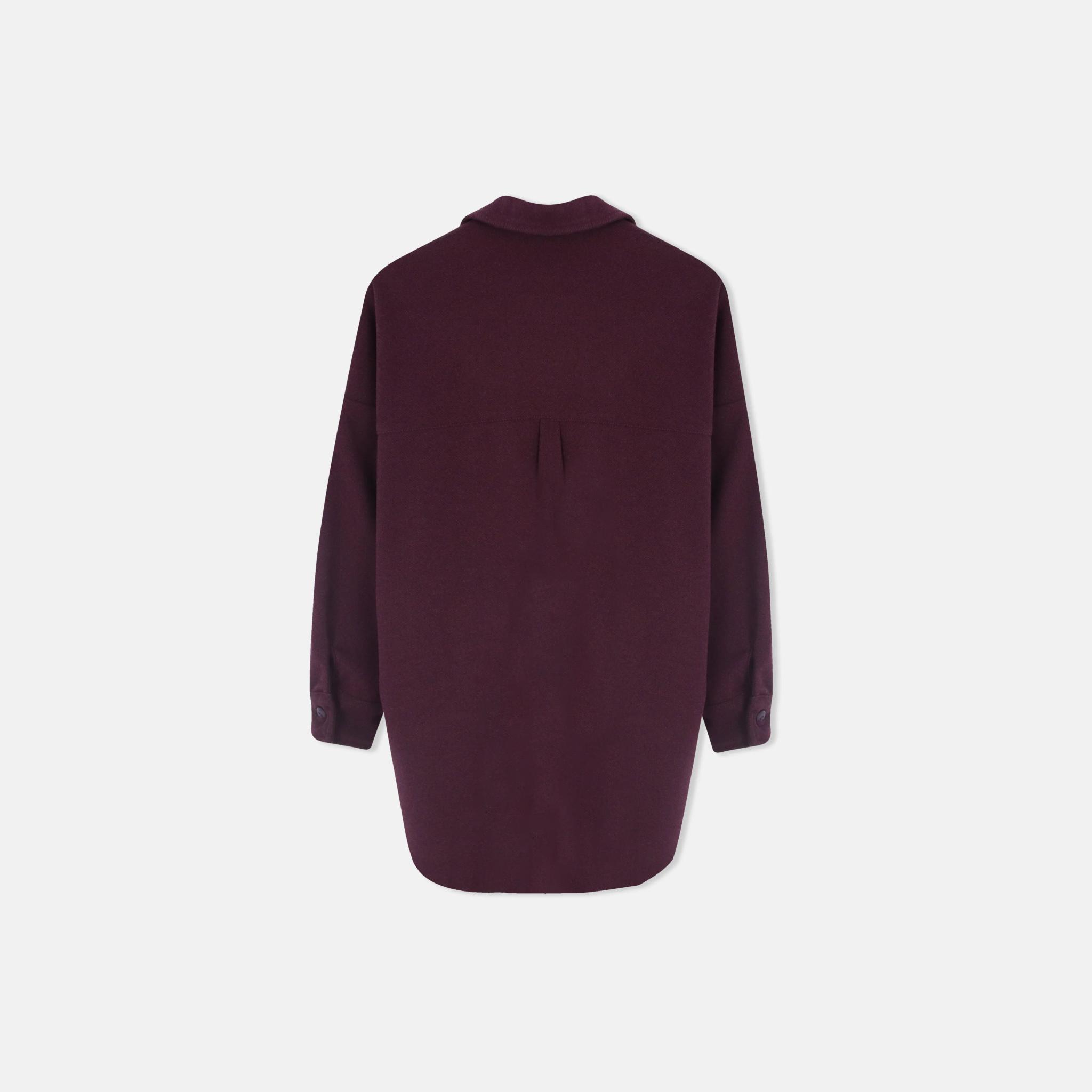 قميص نسائي من الصوف الناعم بأزرار media preview 3