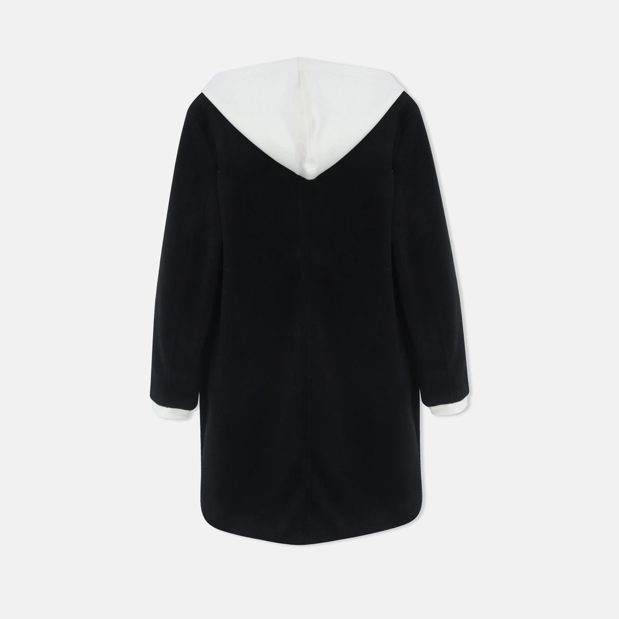 معطف نسائي طويل بغطاء للرأس media preview 4