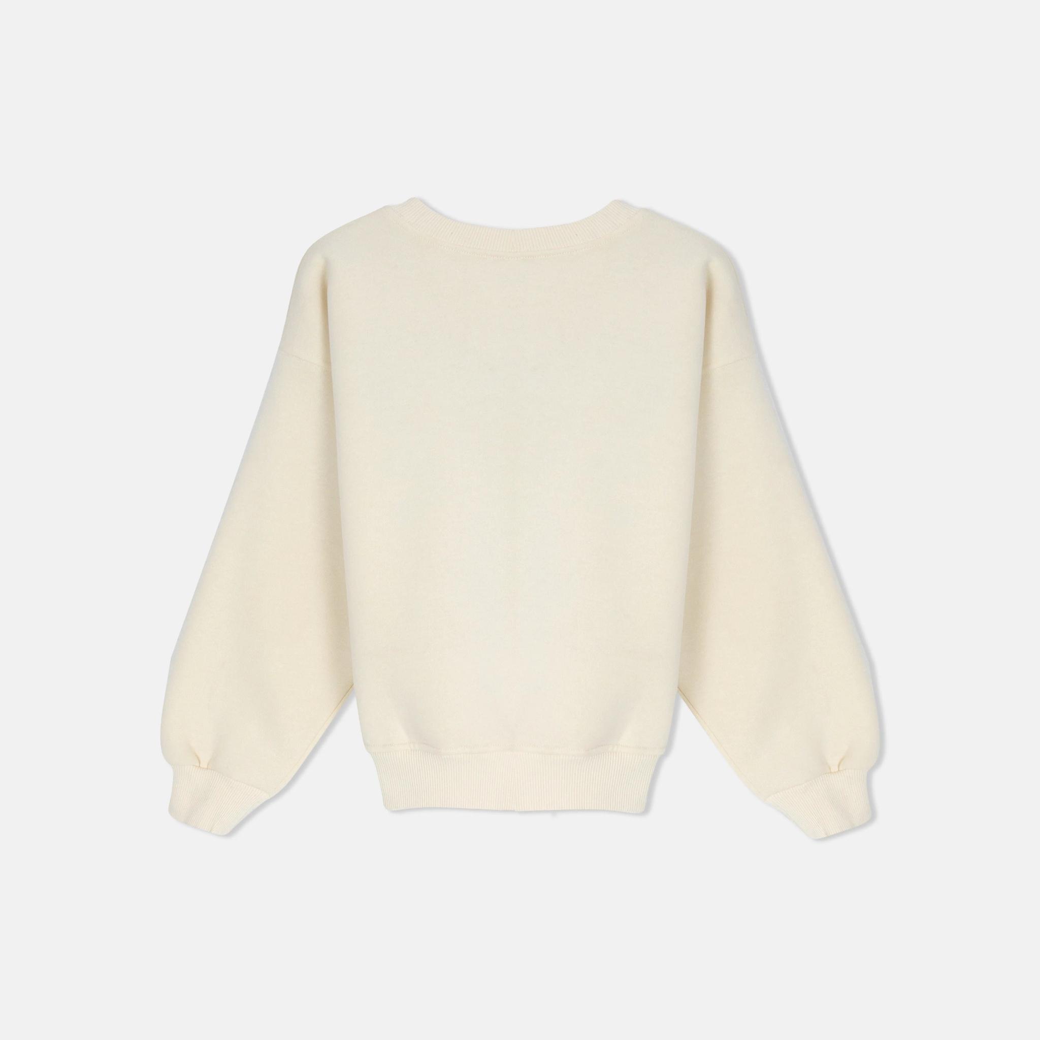 سويت شيرت كابيبارا جرافيكي بياقة دائرية للبنات media preview 4