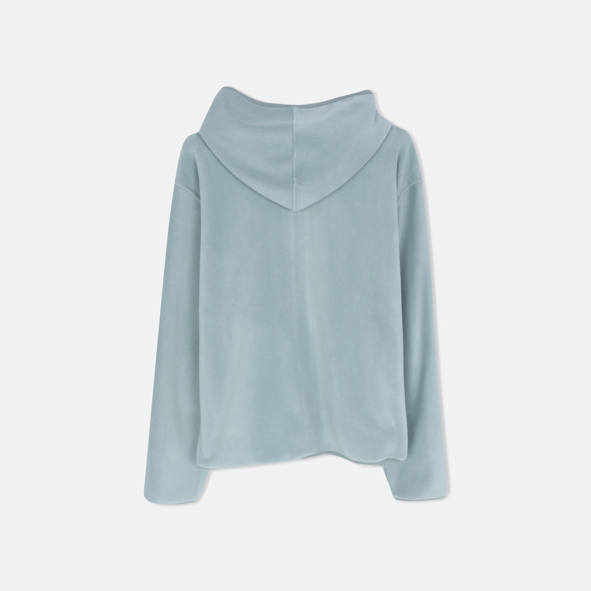 جاكيت نسائي مخملي بسحاب وغطاء رأس media preview 4