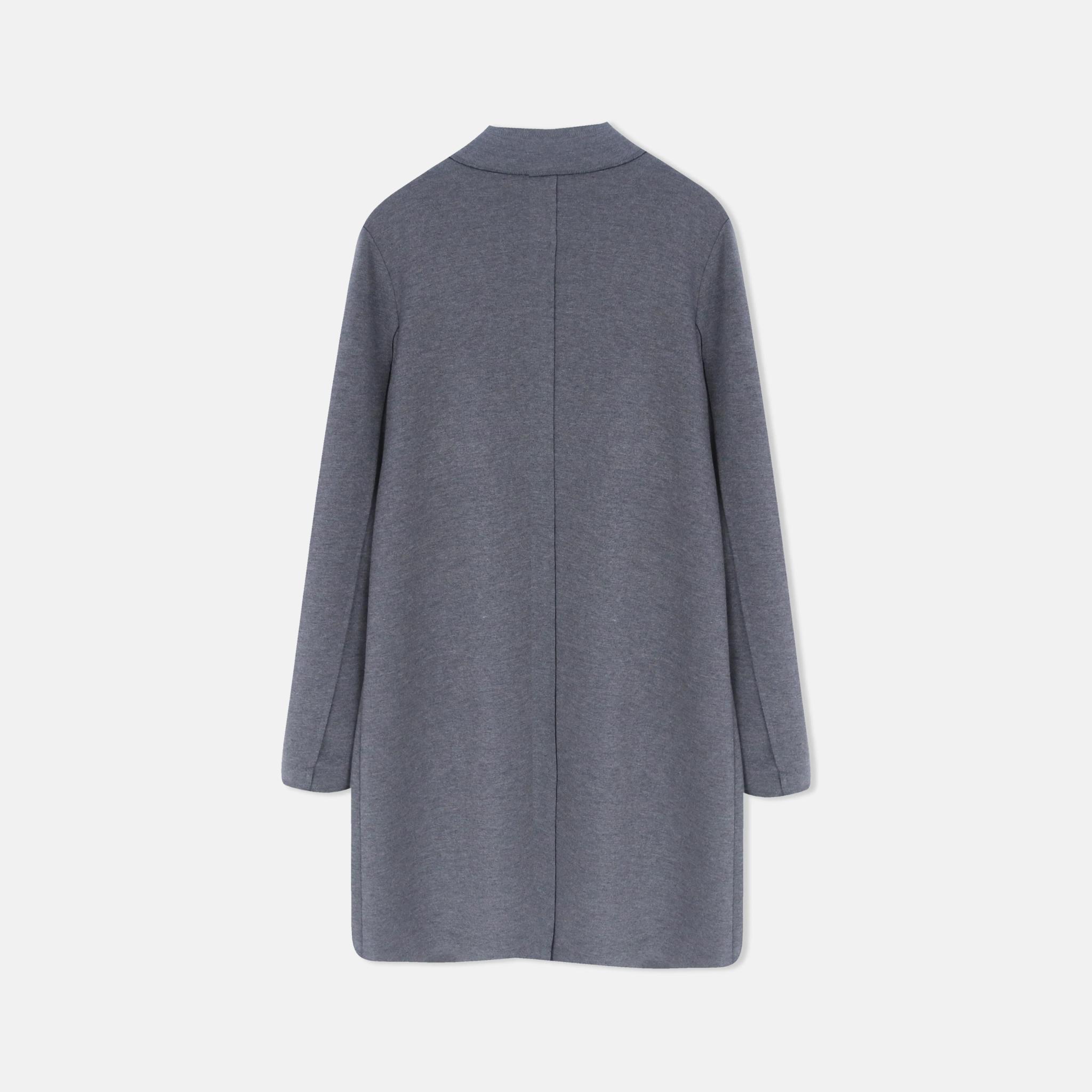 جاكيت نسائي طويل مفتوح من الأمام مع جيوب media preview 4