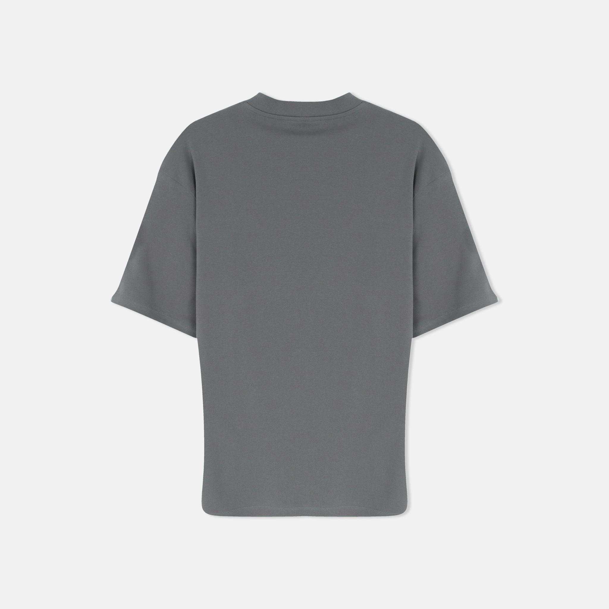 تيشيرت رجالي قطني برقبة دائرية وشعار media preview 4