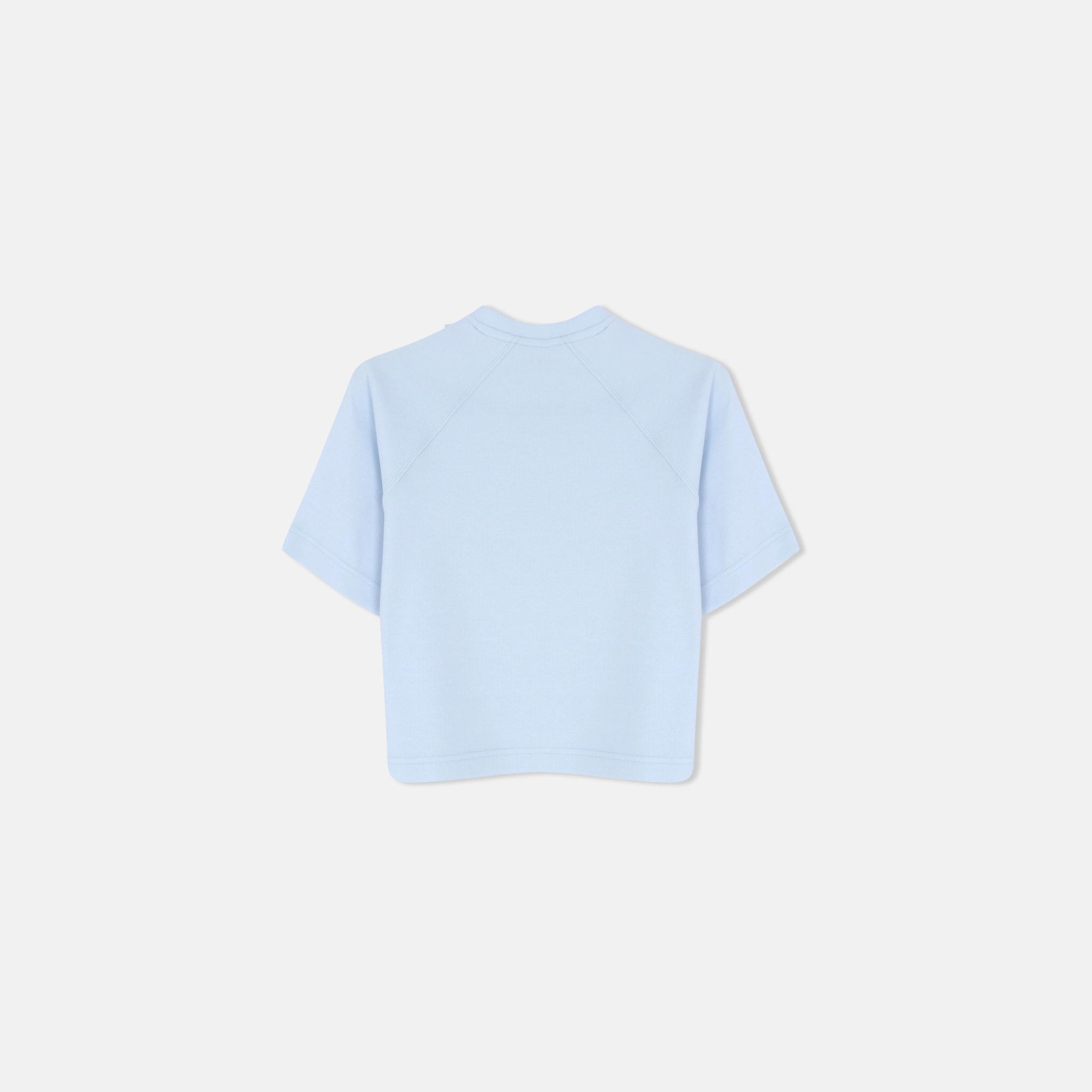 تيشيرت قطني مربع الشكل بأكمام راجلان للبنات media preview 4