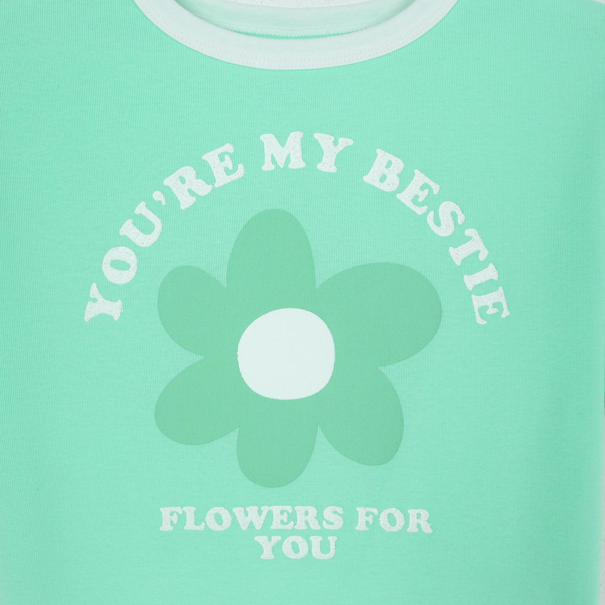 تيشيرت قطني ناعم مطبوع عليه زهور media preview 3