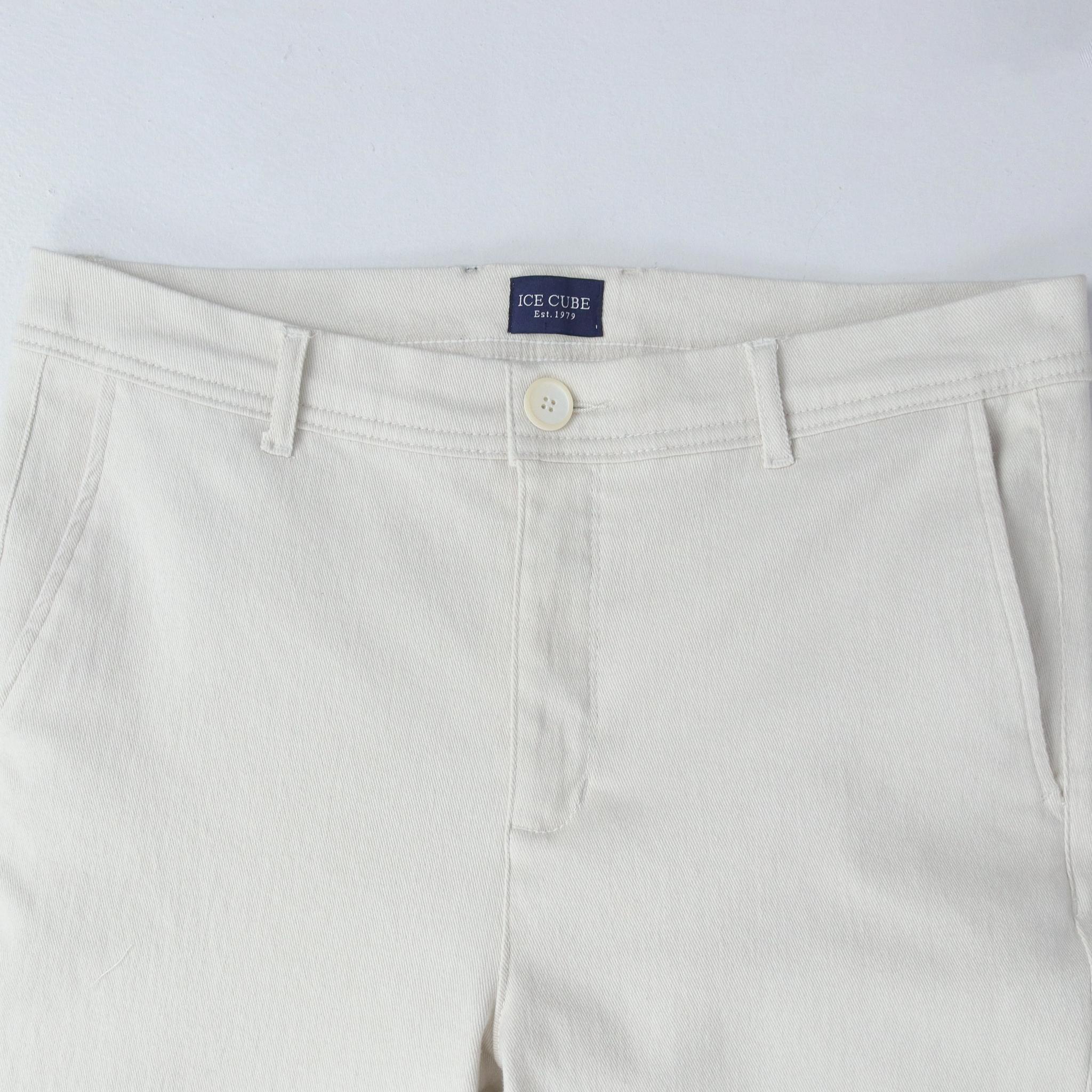 بنطلون تشينو رجالي ضيق مستقيم من القطن المطاطي media preview 2