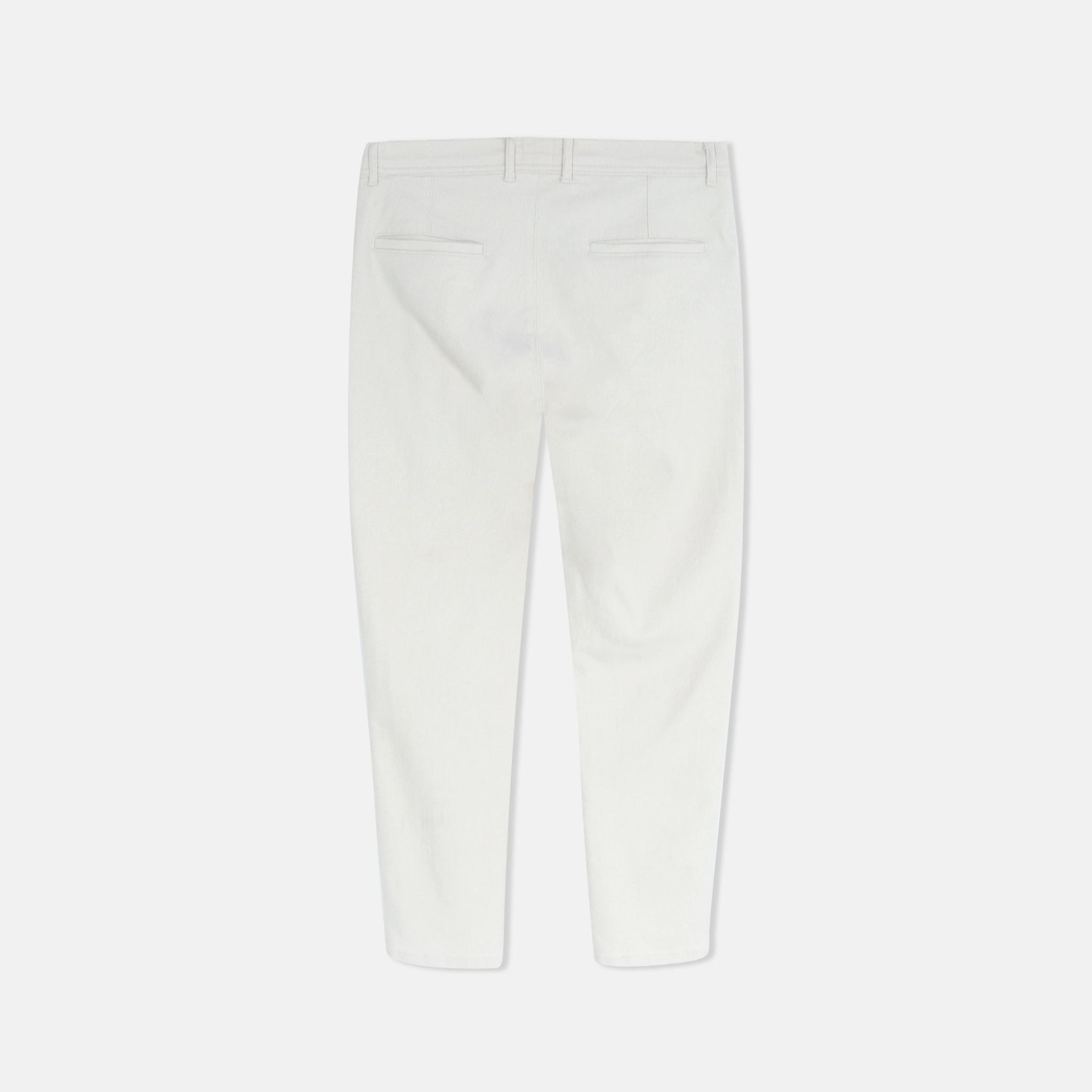 بنطلون تشينو رجالي ضيق مستقيم من القطن المطاطي media preview 3