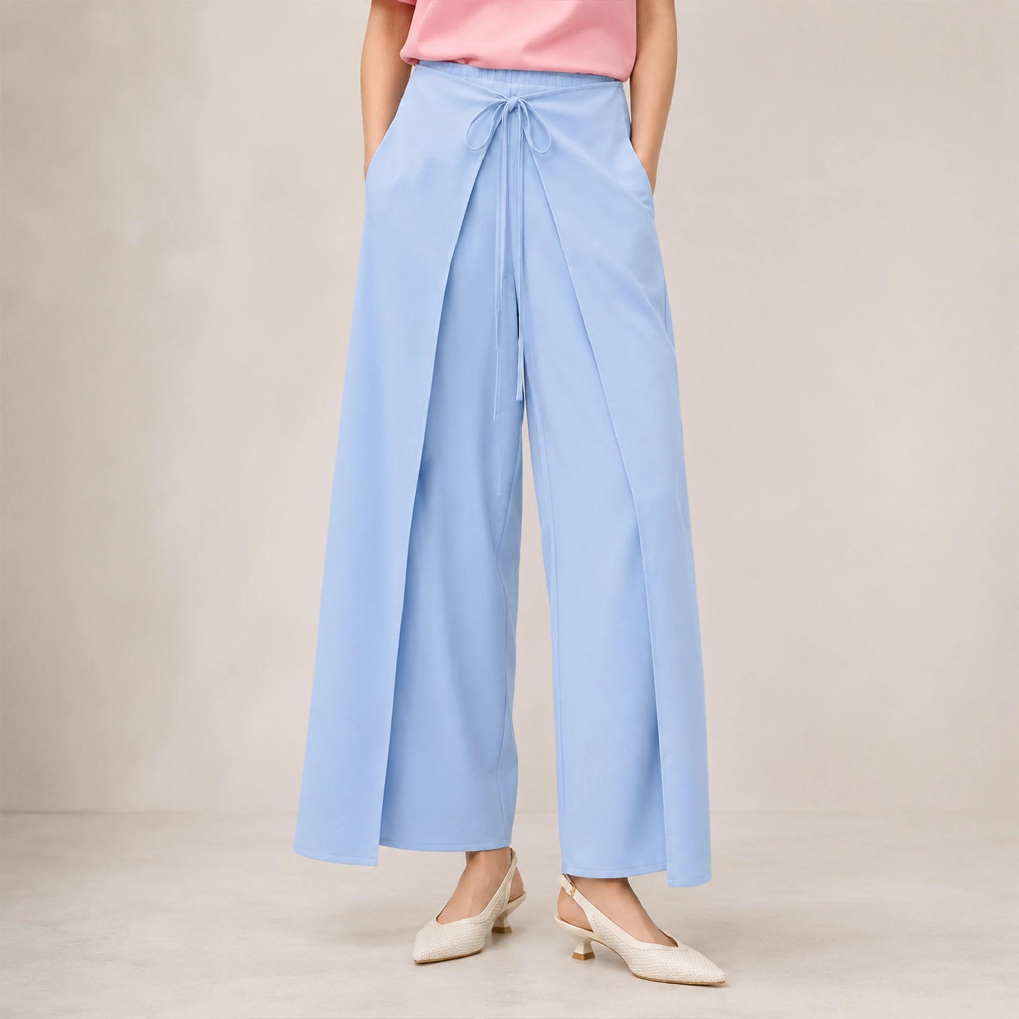 Women's Overlap Wide-Leg Wrap Pants alternative product image