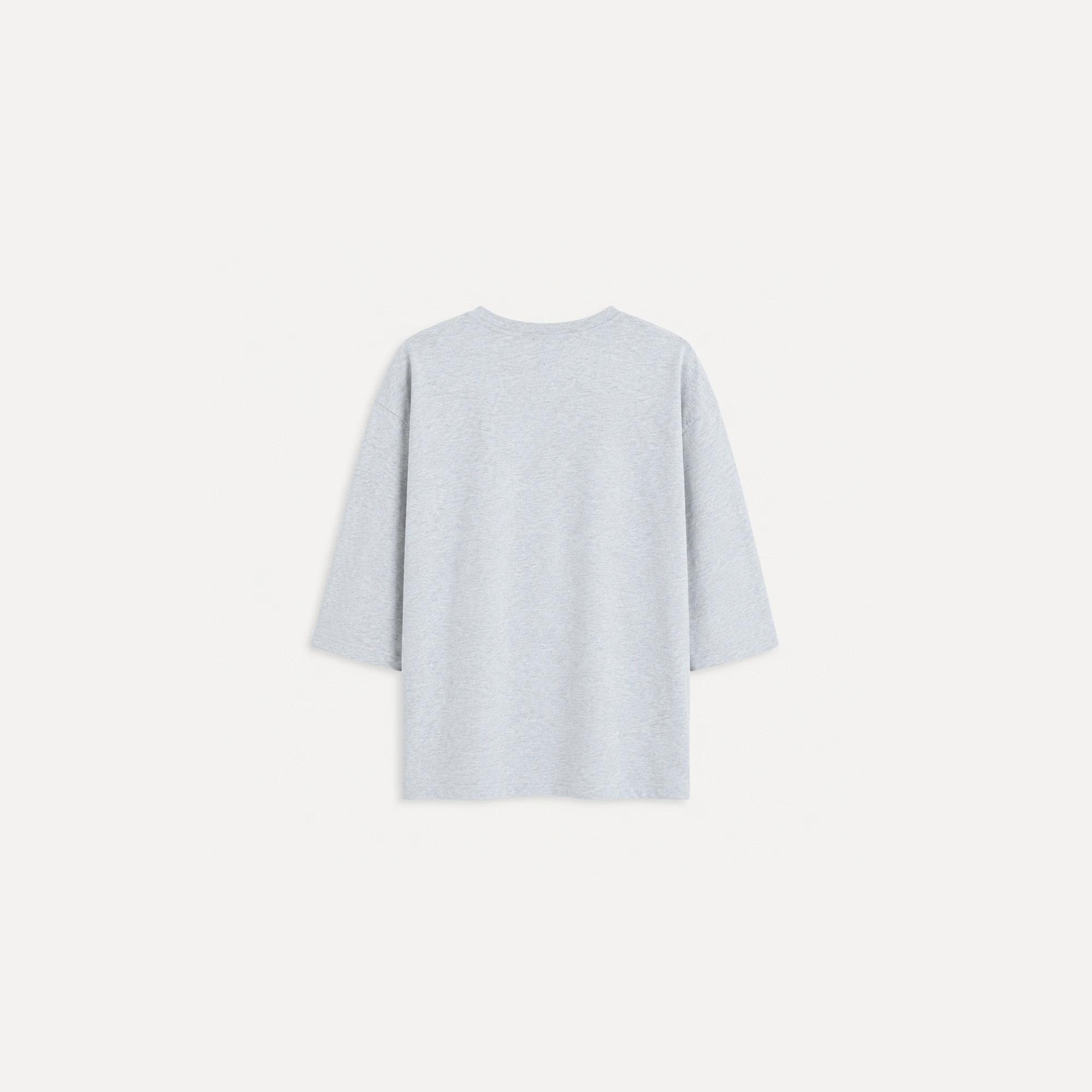 Women's Solid Color Crewneck Tee 3/4 Sleeves media preview 3