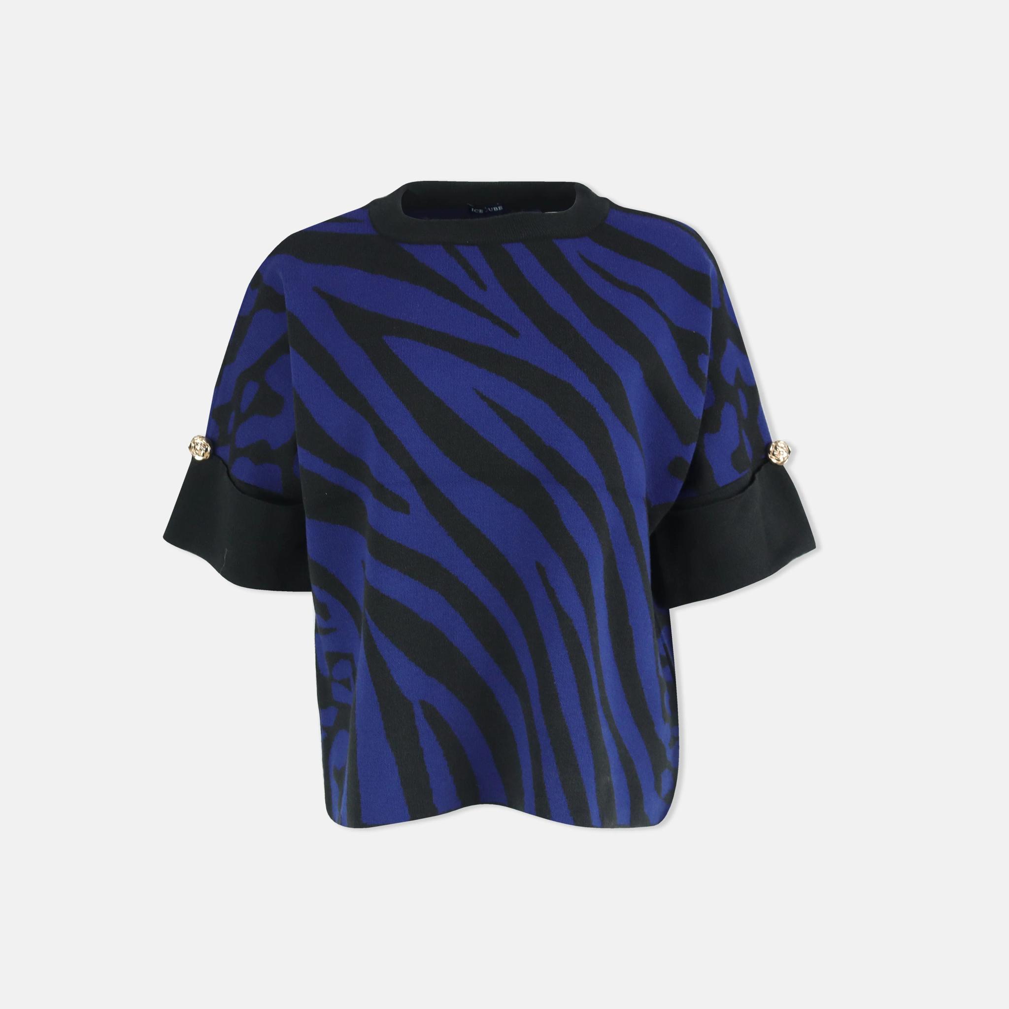 سترة نسائية محبوكة بنمط موجة product image